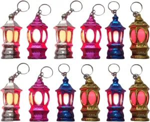Uonlytech 40Pcs Mini Keychain Flashlights LED Pocket Ramadan Lantern Key Chain Keyring Light Lamp Toy Islam Eid Gift for Bag Handbag Purse Home Decor Random Color