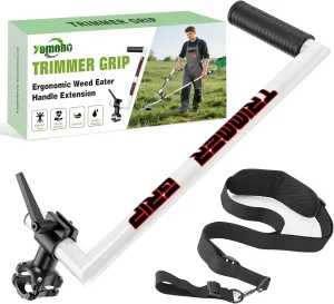 Upgraded Ergonomic Trimmer Grip, String Trimmer Handle, with Trimmer Shoulder Harness, Weed Eater Handle Extension for Trimming, Weedeater Handle Grip for String Trimmer, Lawn Care and Landscaping