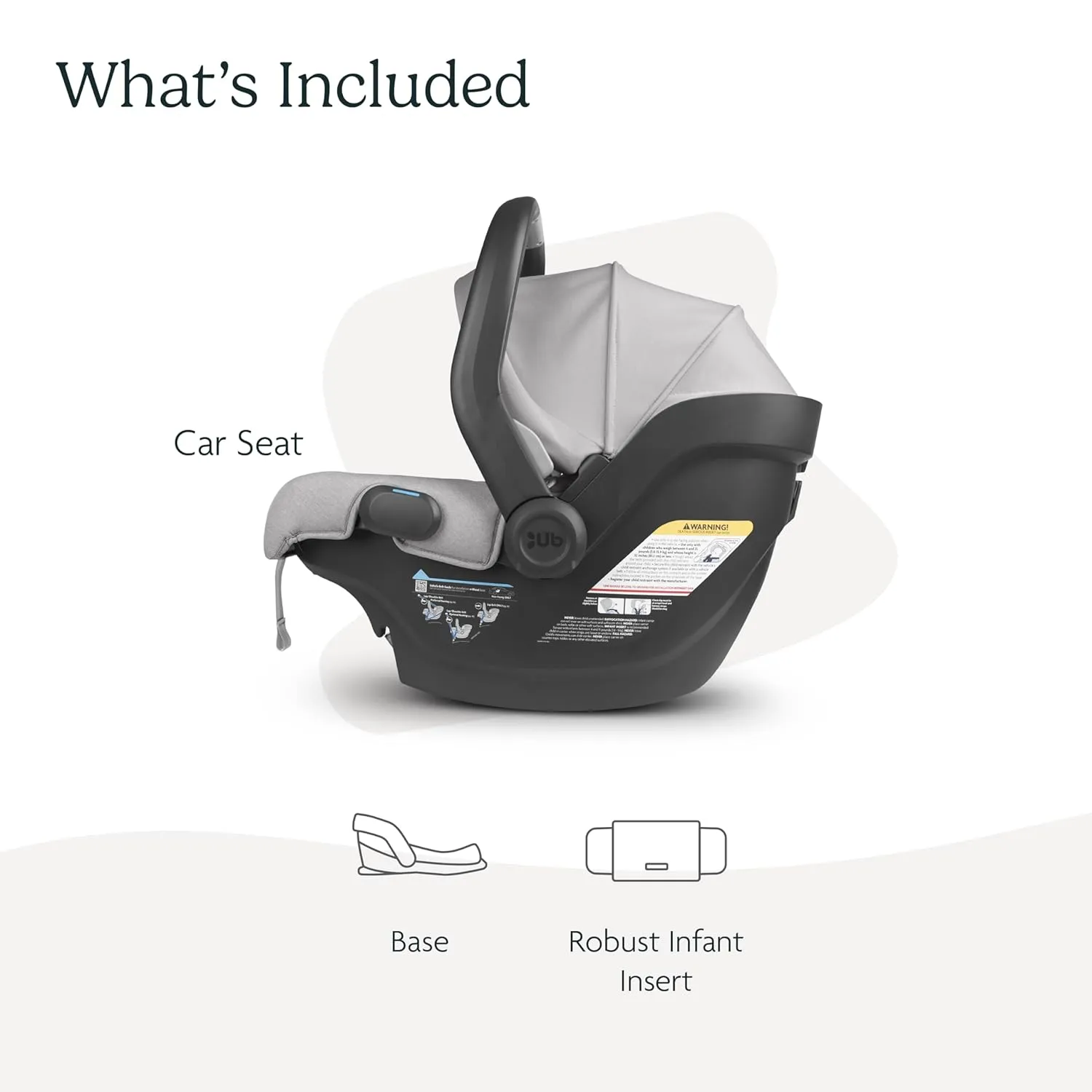 UPPAbaby Mesa V2 Infant Car Seat/Easy Installation/Innovative SmartSecure Technology/Base   Robust Infant Insert Included/Direct Stroller Attachment/Stella (Grey Mélange)