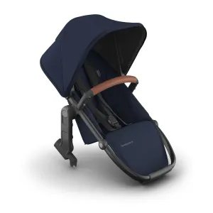 UPPAbaby RumbleSeat V3 Second Lower Seat - Compatible with Vista V2 and Vista V3 - All-Weather Seat   Magnetic Buckle – Adapters Included - Noa (Navy/Carbon Frame/Saddle Leather)
