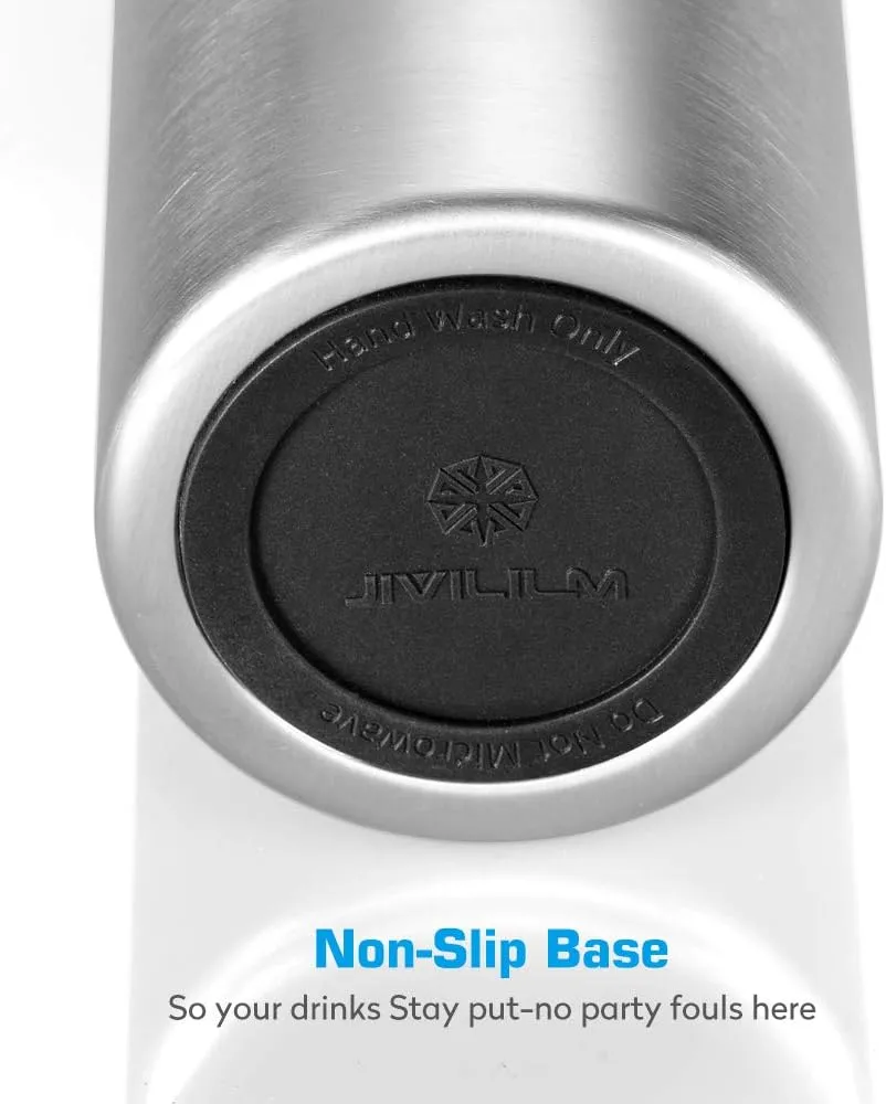Vacuum insulated Double wall stainless steel holder for 16oz slim aluminum beer bottles (Navy Blue)