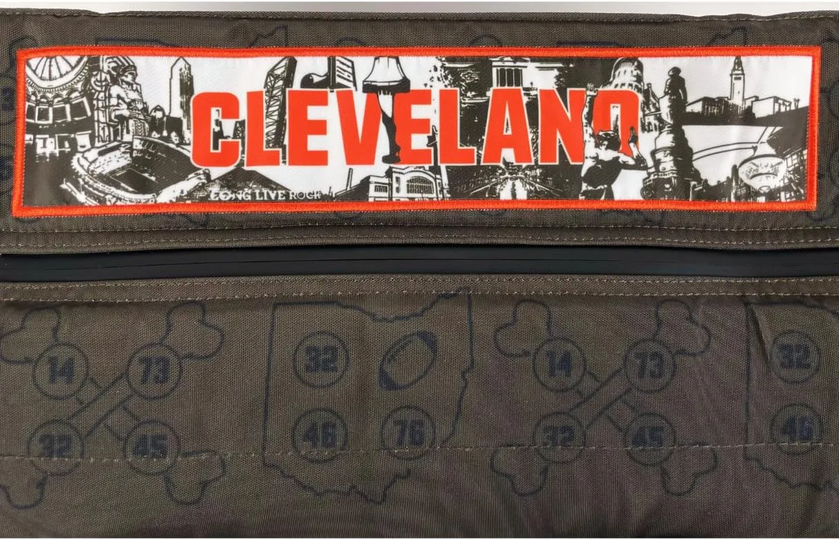 Varsity Cooler Cleveland Travel Party Duffel & Cooler – 30 Can Leakproof Insulated Tote Bag, Waterproof Soft compartment for Tailgating, Golf, Beach, Carry-On Luggage & Outdoor Sports