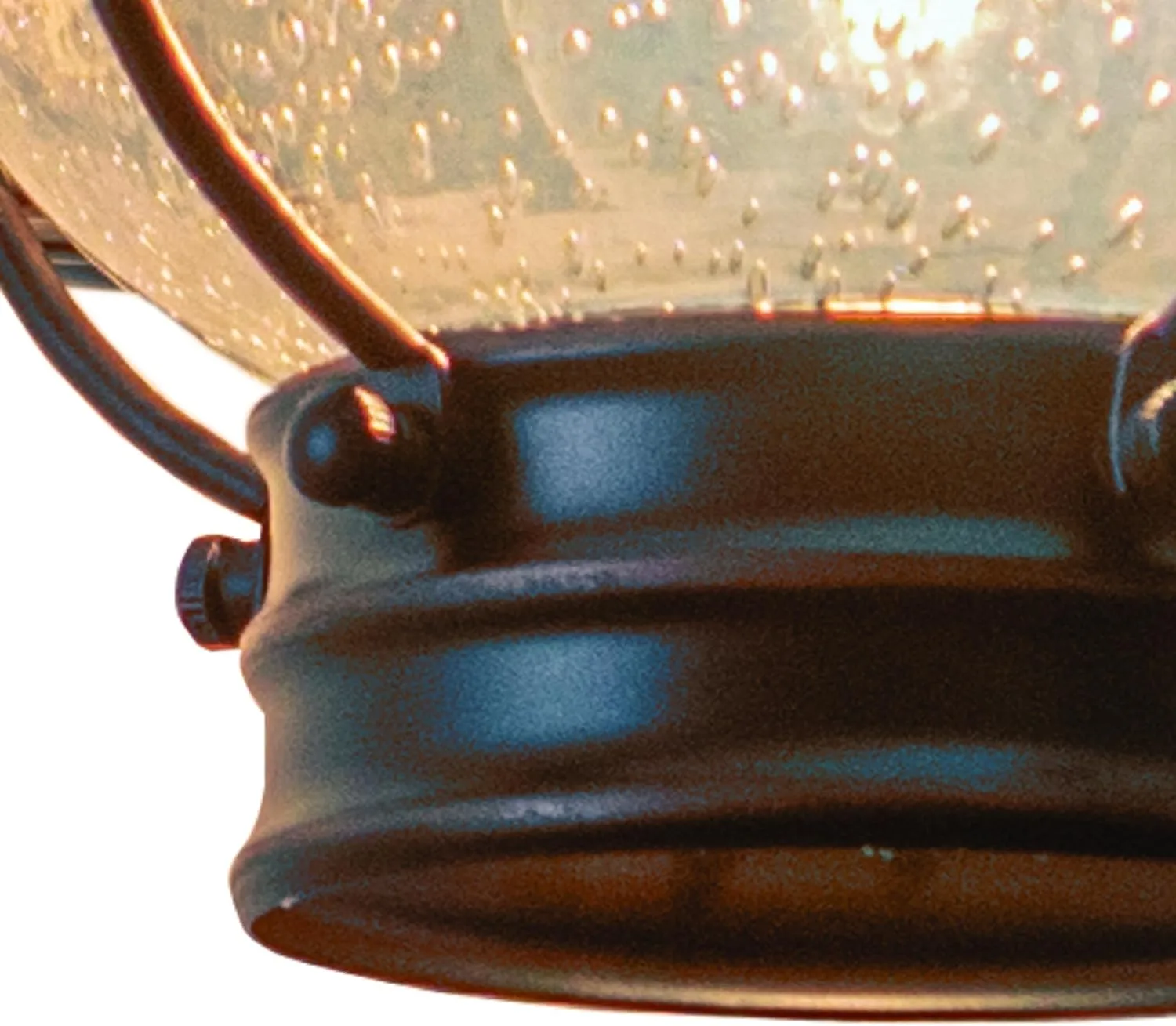 VAXCEL Chatham 1 Light Bronze Coastal Outdoor Wall Lantern Clear Glass