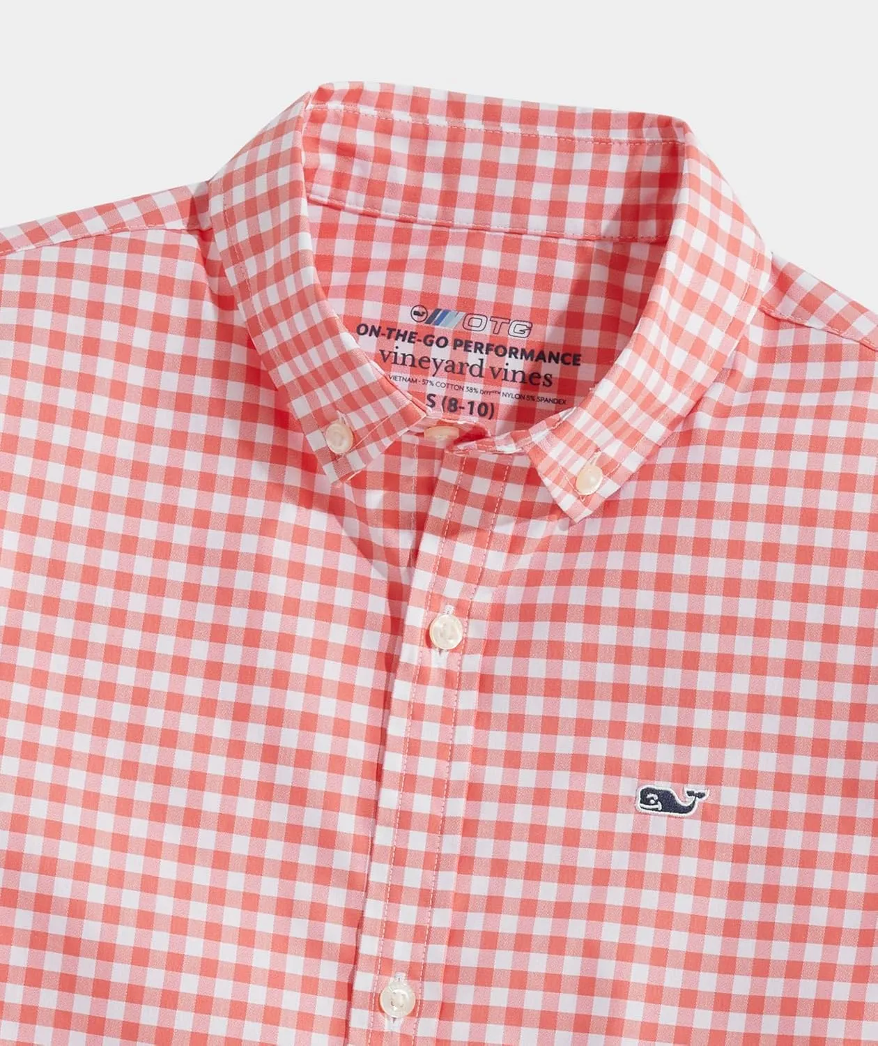 vineyard vines Boys' On-The-go Brrrº Gingham Shirt
