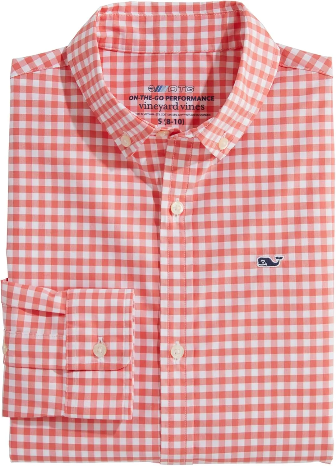vineyard vines Boys' On-The-go Brrrº Gingham Shirt