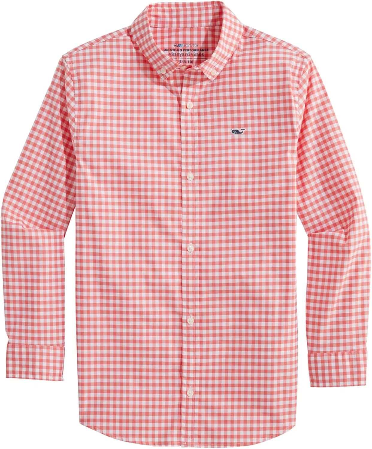 vineyard vines Boys' On-The-go Brrrº Gingham Shirt