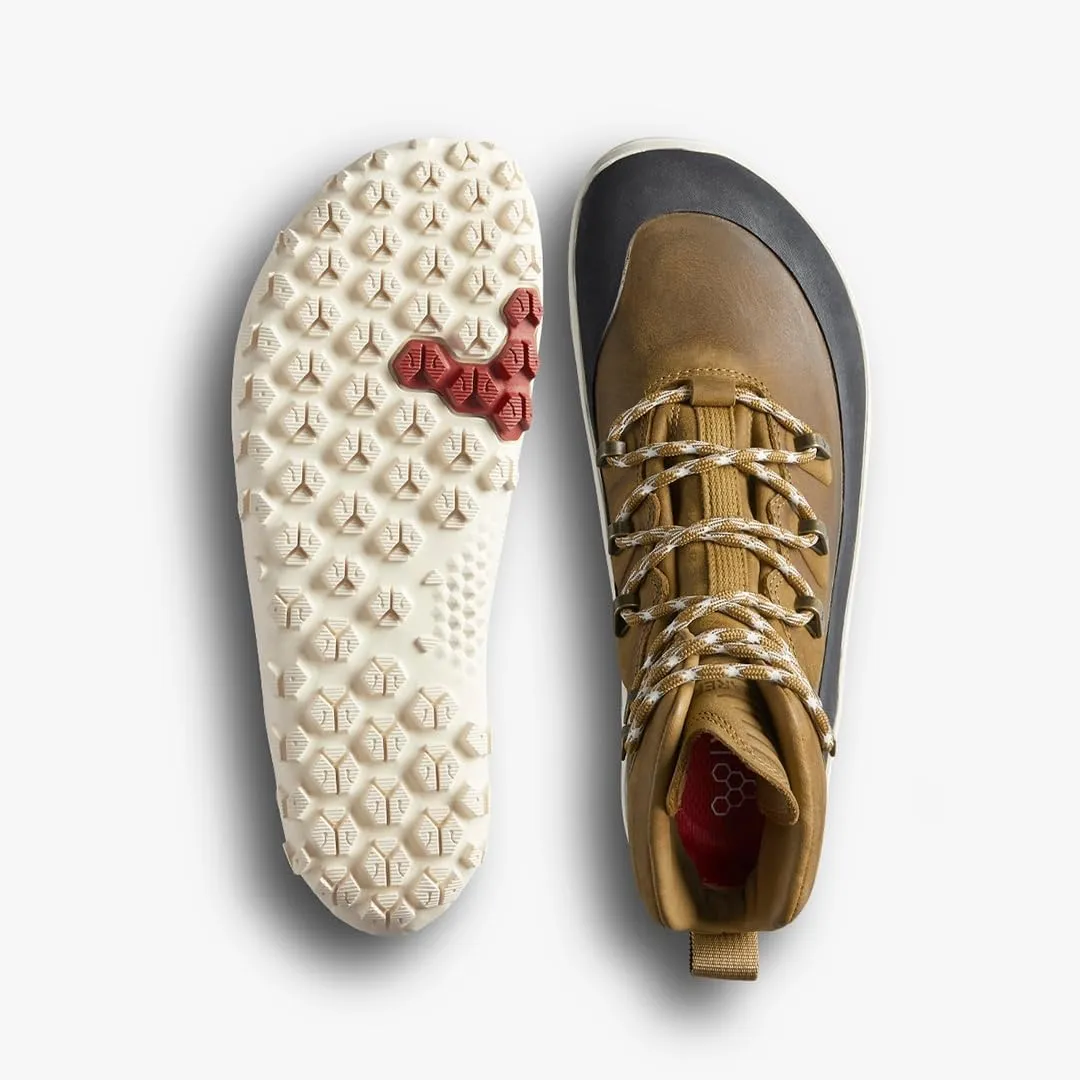 Vivobarefoot Tracker Textile AT Womens Barefoot Hiking Boots | Waterproof, Lightweight & Puncture Resistant | All Weather & Terrains | Wide Fit Grounding Shoes | Tan