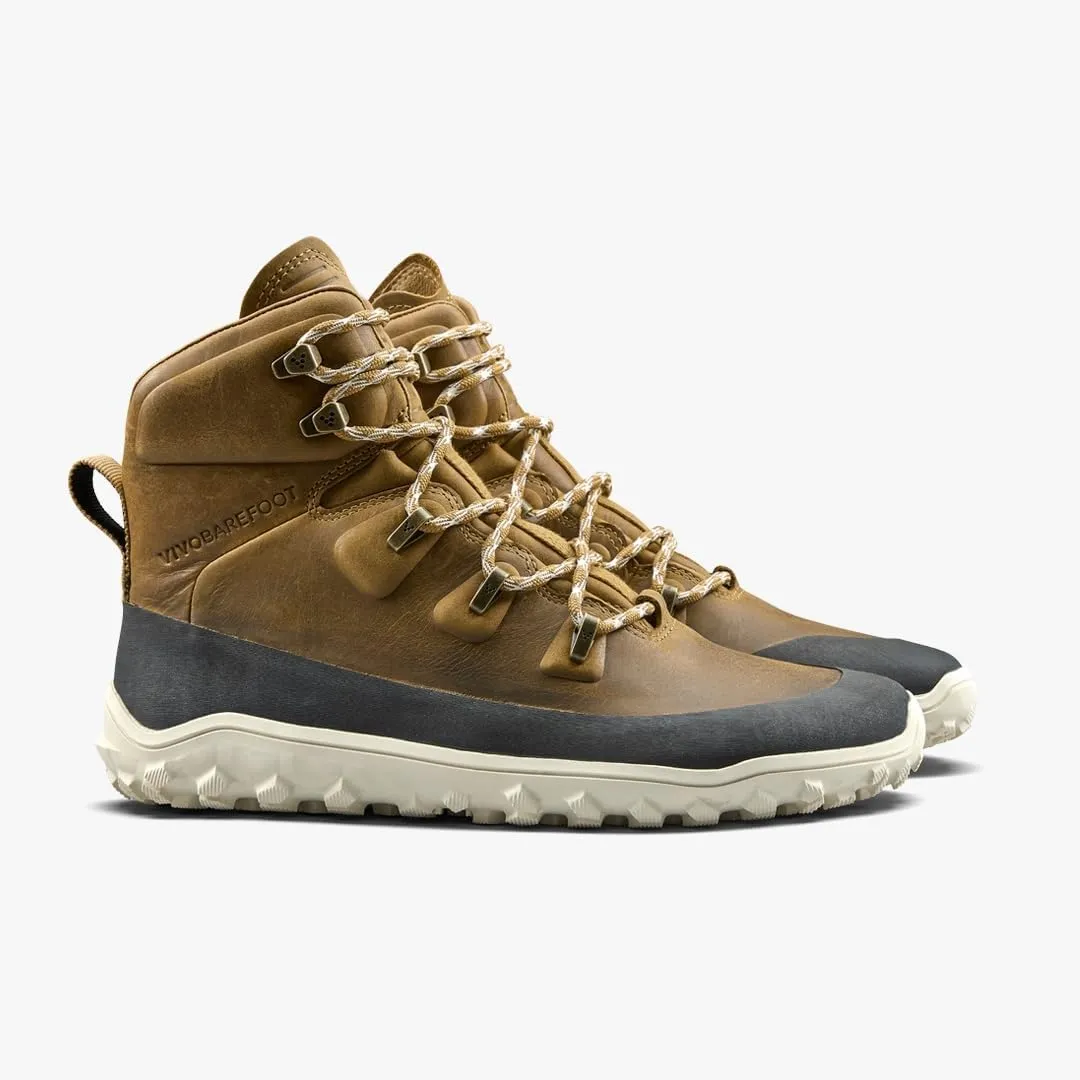 Vivobarefoot Tracker Textile AT Womens Barefoot Hiking Boots | Waterproof, Lightweight & Puncture Resistant | All Weather & Terrains | Wide Fit Grounding Shoes | Tan
