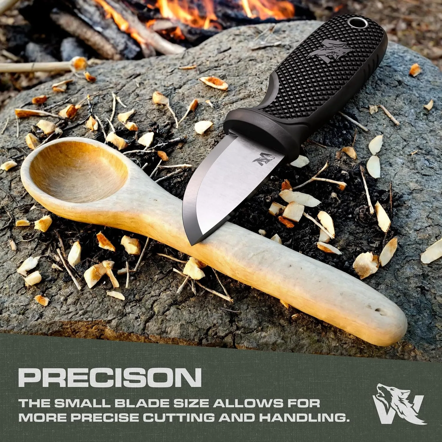 W-MINI 2 - EDC Neck Knife with Sheath and Necklace - Small EDC Fixed Blade Knife Necklace and Belt Clip - Pocket Fixed Blade Knives - Full Tang Neck Knife with Sheath Tactical   Fire Starter