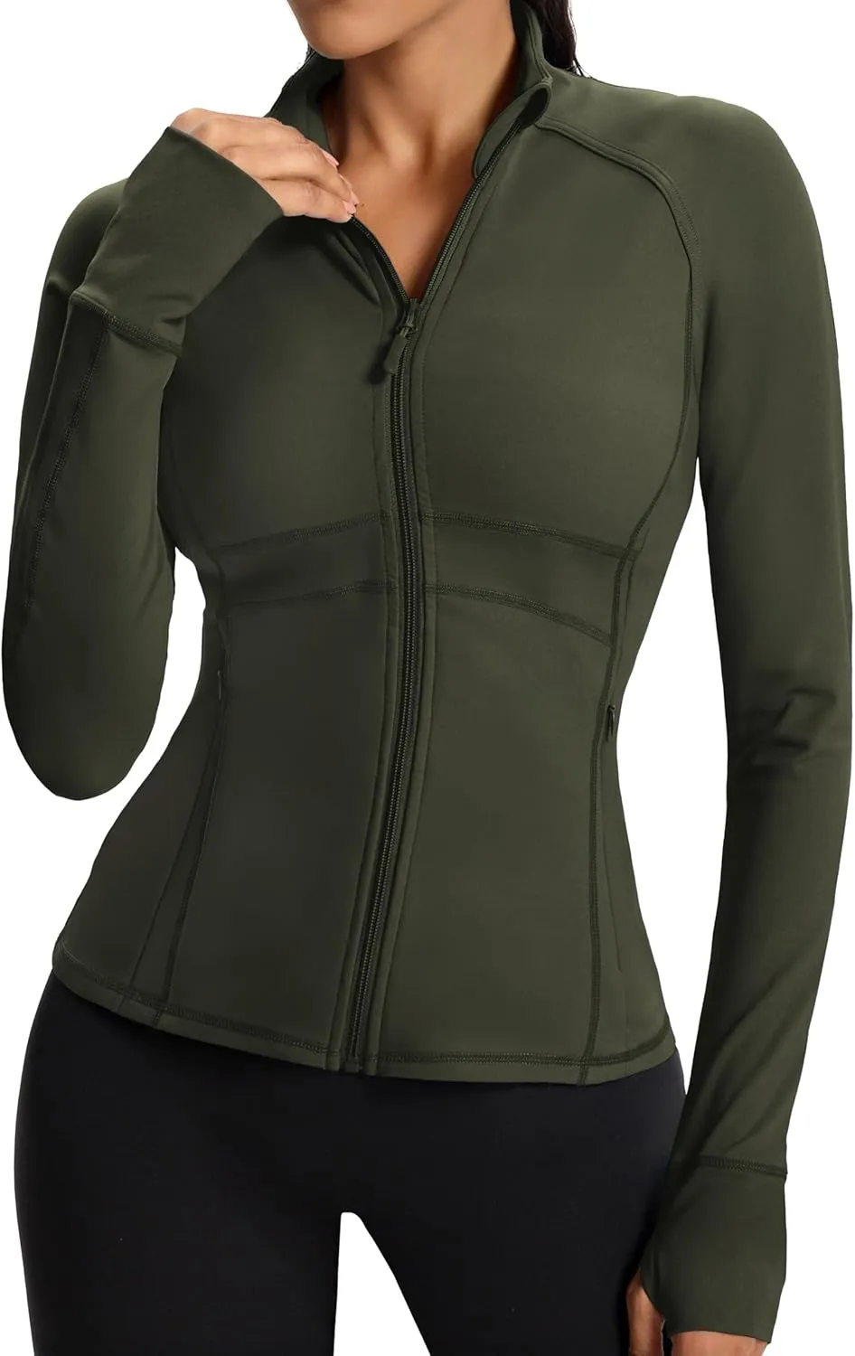 Waitfairy Zip Up Jackets for Women Lightweight Running Workout Jackets for Woman Track Jacket Women Slim Fit Women's Jacket