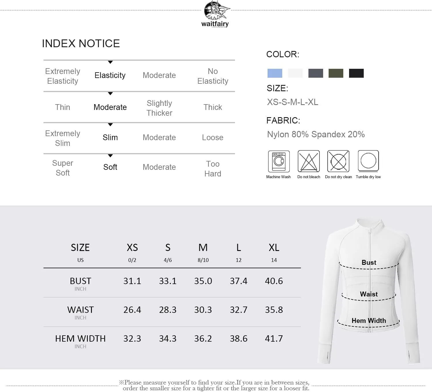 Waitfairy Zip Up Jackets for Women Lightweight Running Workout Jackets for Woman Track Jacket Women Slim Fit Women's Jacket