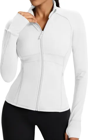 Waitfairy Zip Up Jackets for Women Lightweight Running Workout Jackets for Woman Track Jacket Women Slim Fit Women's Jacket