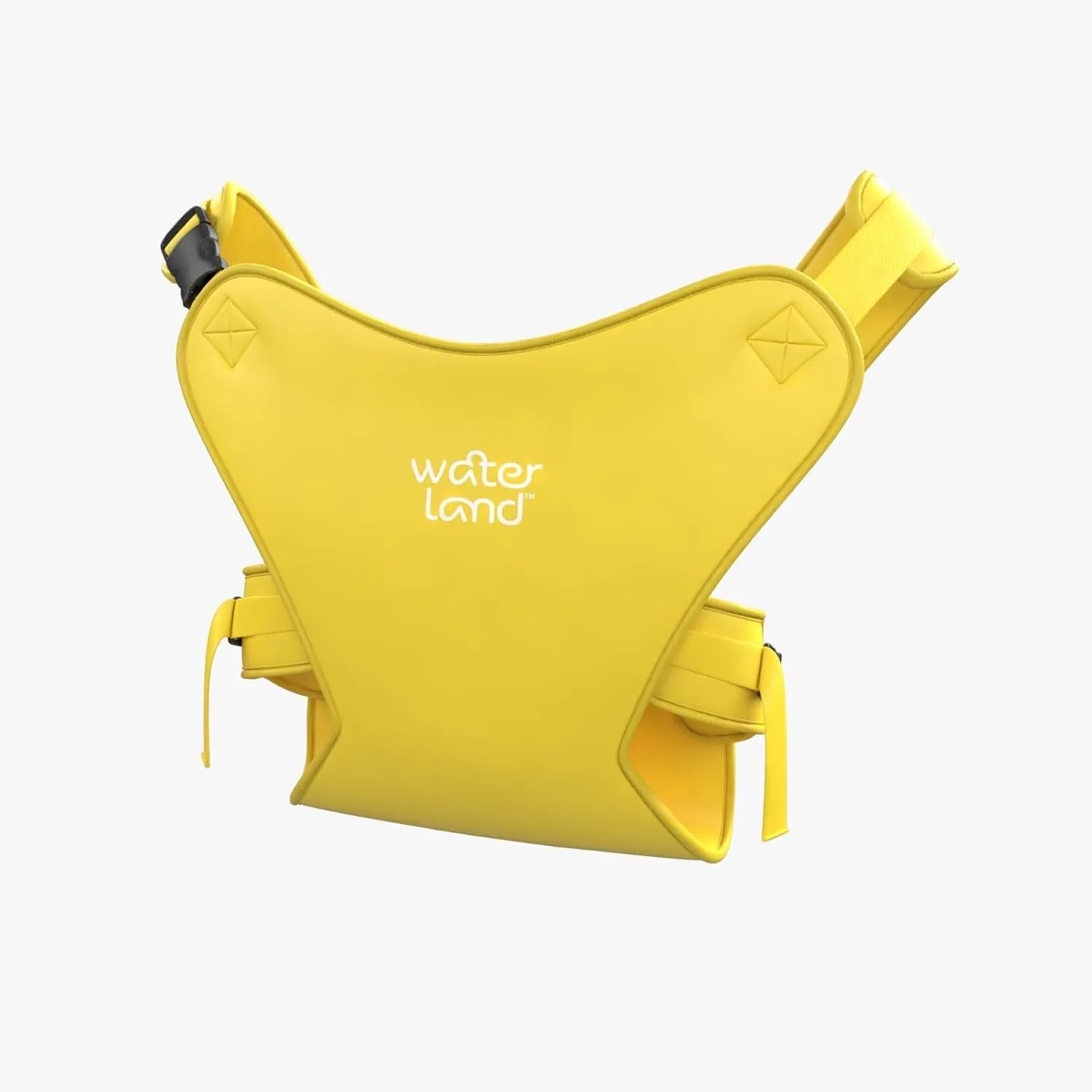 WaterLand Baby Carrier - Innovative Carrier You Can Use Both in Water & Land - Waterproof Infant Chest Holder with Adjustable Straps, Lightweight Toddler Harness for Pool & Beach (Sunrise Yellow)