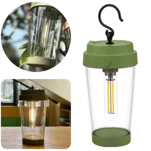 Waterproof LED Camping Lantern Battery Powered Night Light Outdoor Portable Lights 2 Mode for Outdoor Indoor for Camping Hiking