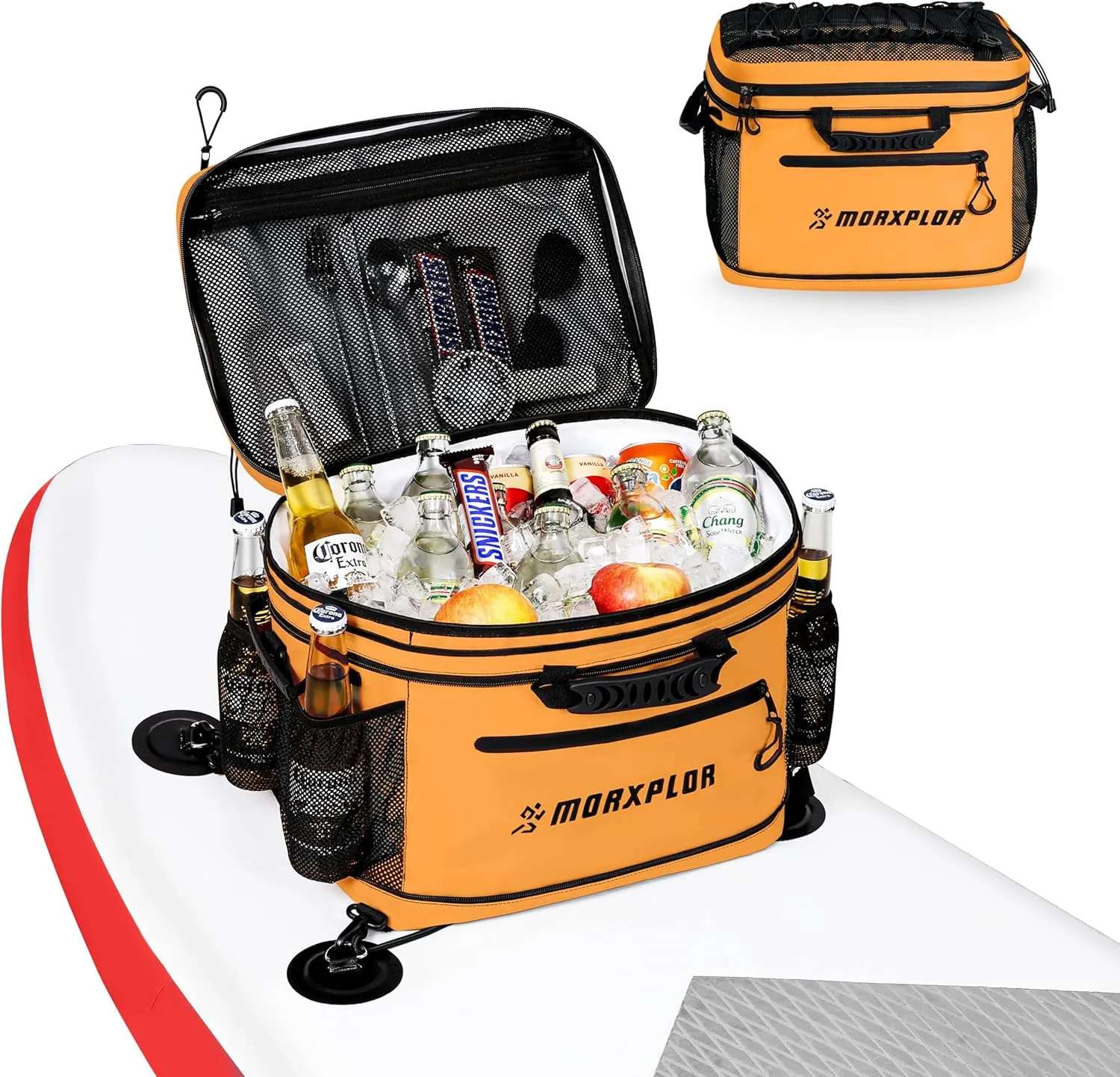 Waterproof PVC Material Paddleboard Cooler Deck Bag,40 cans Sup Deck Cooler Bag,Cooler Bag for Paddleboard,Lunch Box Cooler Insulated Bag,Camping Cooler Bag,Kayak Cooler Bag