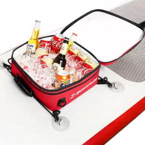 Waterproof PVC Paddleboard Cooler Deck Bag - 12 Can Soft Insulated Cooler for Paddleboarding, Camping, Kayaking