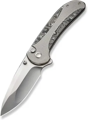 WE Hunting Knives Zizzit Button Lock WE23031-2 Foil Carbon Fiber Titanium CPM 20CV Stainless Pocket Knife