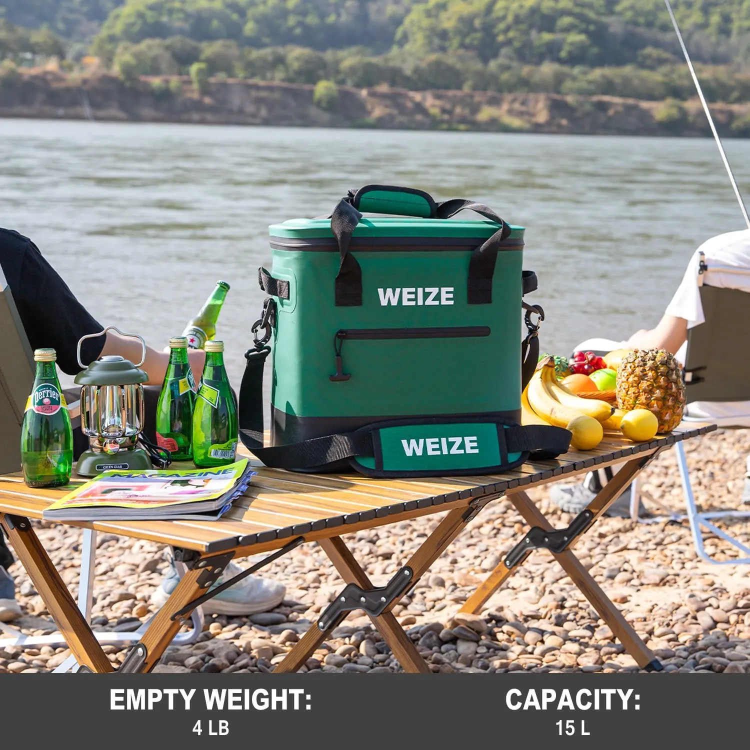 WEIZE 24 can Soft Cooler,Insulated Lunch Bag,Floating Cooler Leak-Proof with Zipper,Portable Ice Chest Bag for Beach, Drink, Beverage, Travel, Camping, Picnic, Car, Trips