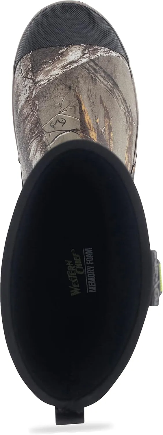 Western Chief Men's Neoprene Mid Height Waterproof Boot with Memory Foam Insole Calf