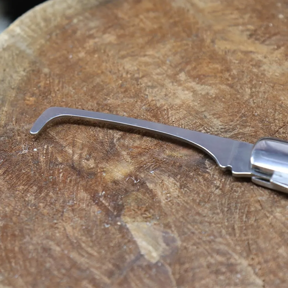 WHISKEY BENT HAT CO. Trapper Folding Pocket Knife with Hoofpick 4.125" Closed Length 440C Stainless Steel Blades (Sawmill)