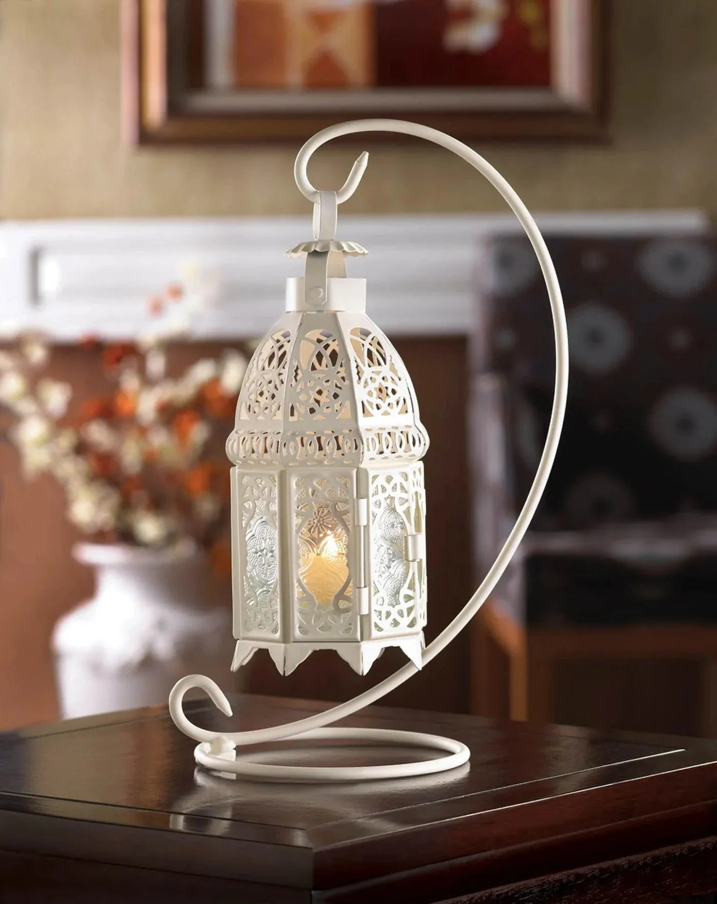 WHITE CANDLE Friendly LANTERN WITH FANCY Hassle-free shipping STAND