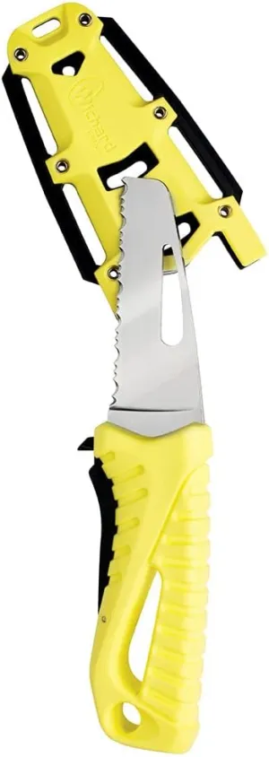 Wichard Offshore Rescue Knife Fixed Blade - Fluorescent