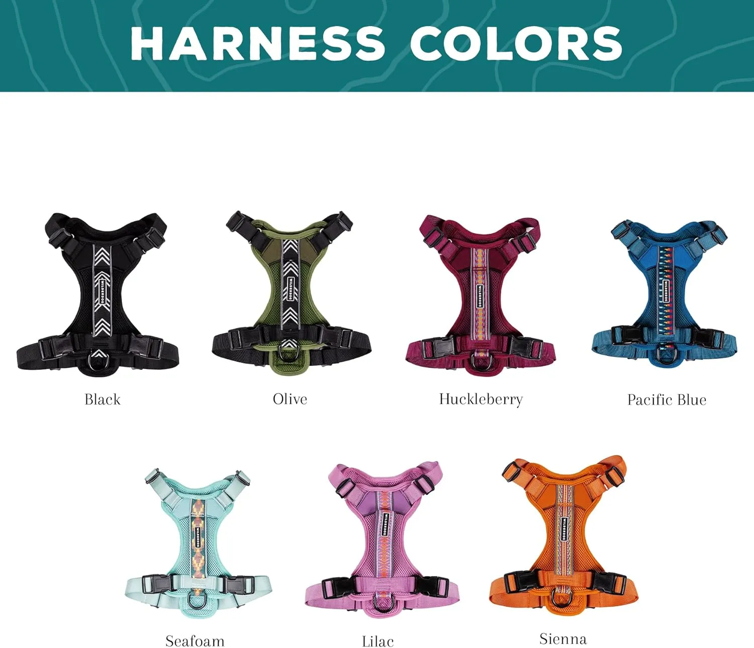 Wilderdog Lightweight Dog Harness with Reflective Straps - Medium - Sienna