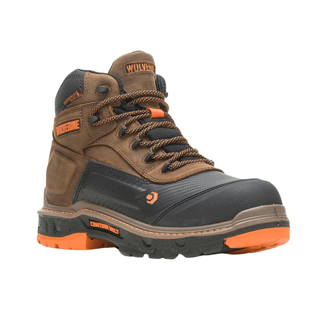 Wolverine Men's Overpass Brown Leather CarbonMAX 6" Boot Boot W10717