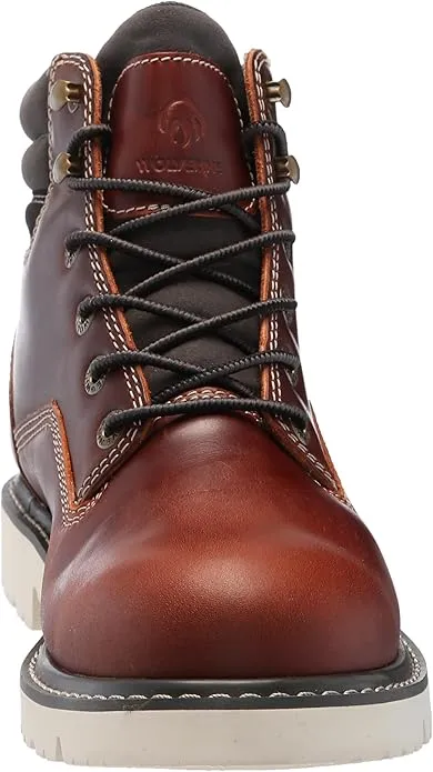 Wolverine Men's Revival 6" Waterproof Industrial Boot – Rust, Durable, Cushioned, Slip-Resistant Work Boot
