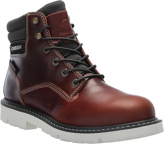 Wolverine Men's Revival 6" Waterproof Industrial Boot – Rust, Durable, Cushioned, Slip-Resistant Work Boot