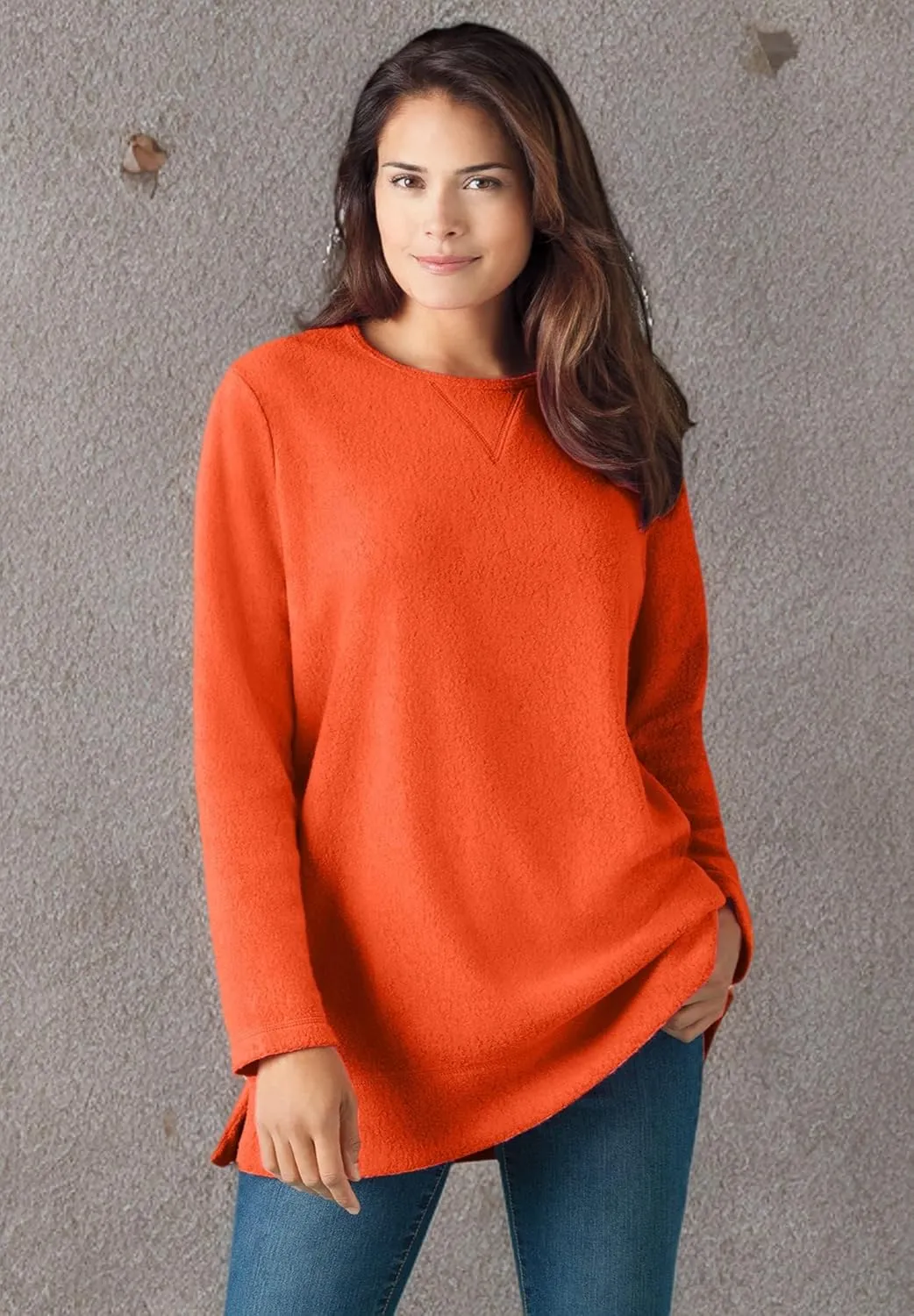 Woman Within Plus Size Sherpa Sweatshirt