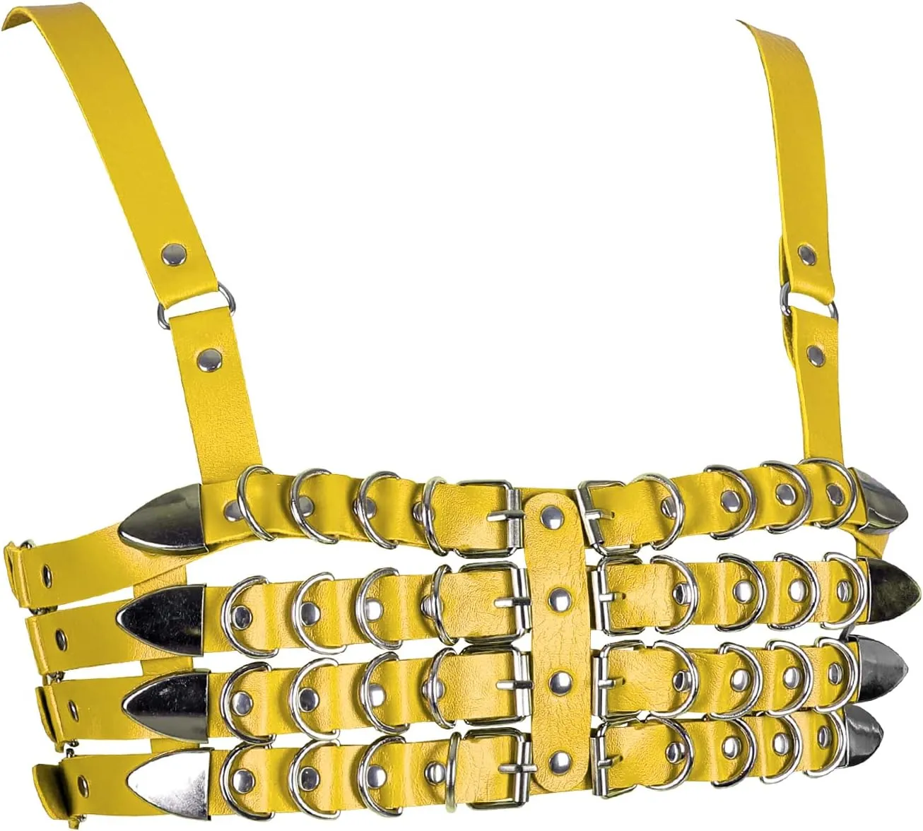Womens Leather Full Cage Body Harness Tops Hollow Out Lingerie Punk Gothic Halloween Rave Clothing