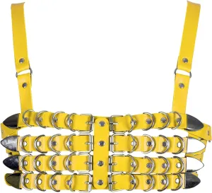 Womens Leather Full Cage Body Harness Tops Hollow Out Lingerie Punk Gothic Halloween Rave Clothing