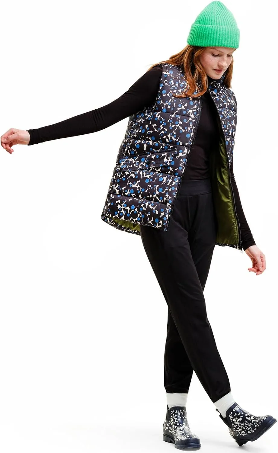 Womens Orla Kiely Printed Padded Bodywarmer Gilet