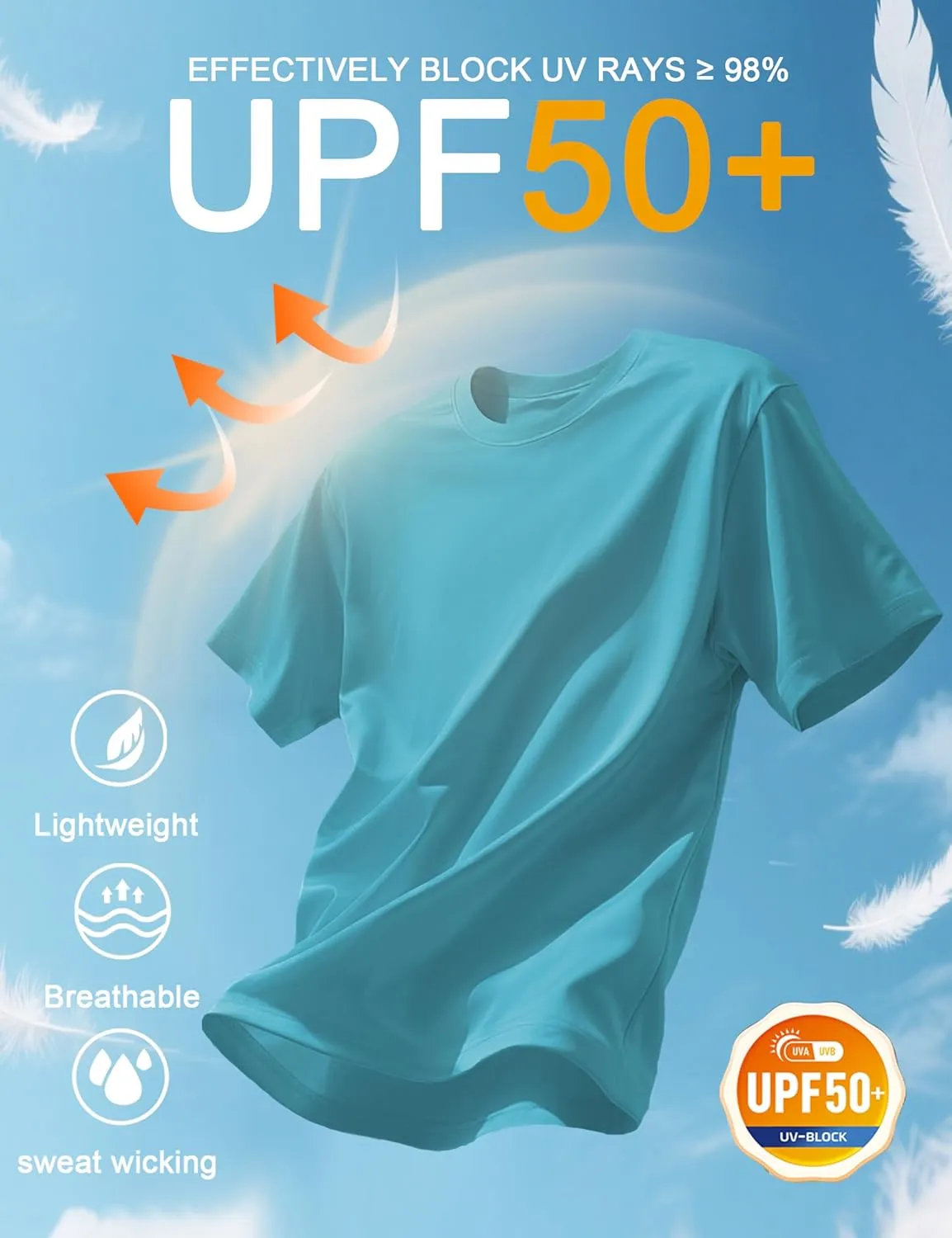Women's Short Sleeve T-Shirts UPF 50  Sun Protection Workout Tops Athletic Running Gym Rash Guard Shirts