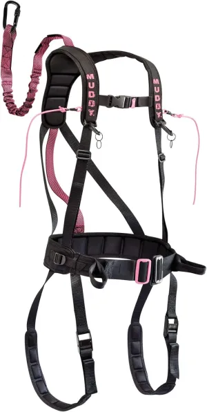 Women's The Safeguard Treestand Safety Harness Nylon Black and Pink