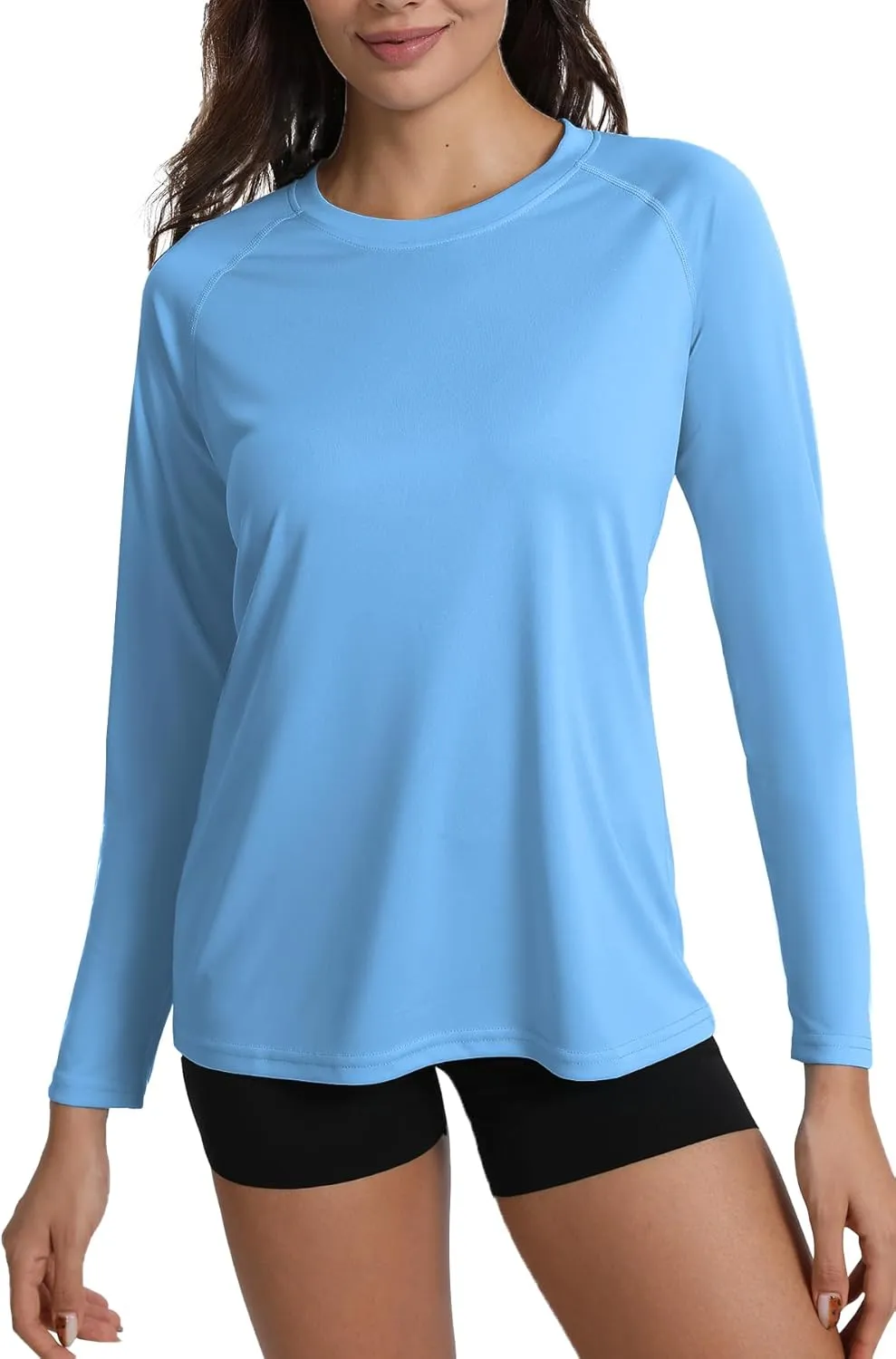 Women's UPF 50  Rash Guard Long Sleeve Sun Protection UV SPF Shirts Lightweight Swim Cool T-Shirts