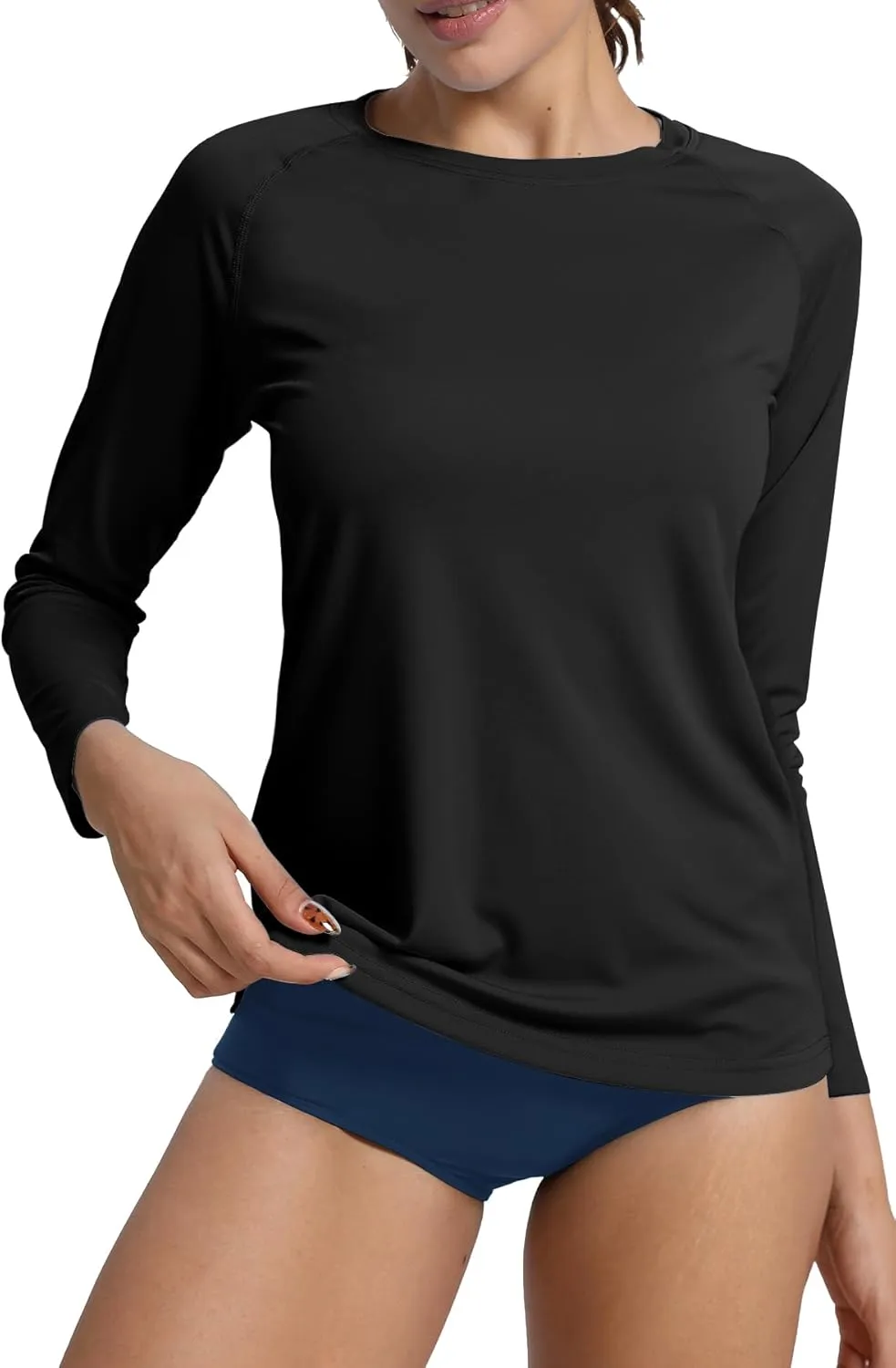 Women's UPF 50  Rash Guard Long Sleeve Sun Protection UV SPF Shirts Lightweight Swim Cool T-Shirts