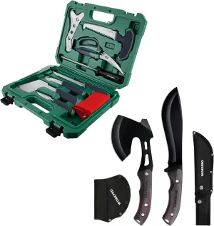 WORKPRO Axe and Fixed Blade Knife & Flissa Hunting Field Dressing Kit