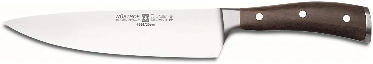 Wusthof Ikon Blackwood 2pc Prep / Starter Knife Set - 8" Cook's and 3.5" Paring