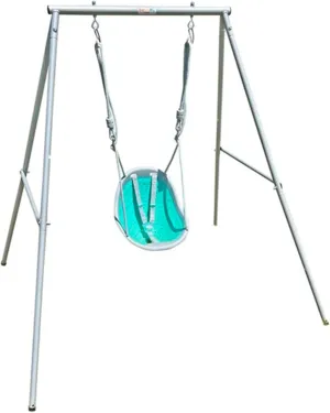 XDP Recreation Sweeng Child Swing with Frame, Portable Backyard Play Set, Aqua