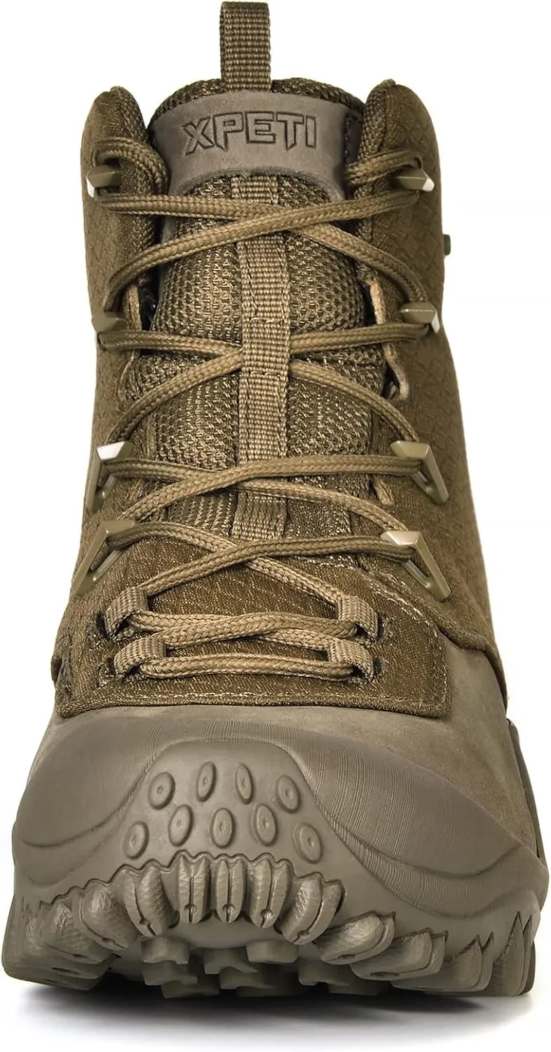 XPETI Men’s Bravo Leather Waterproof Military Tactical Boot