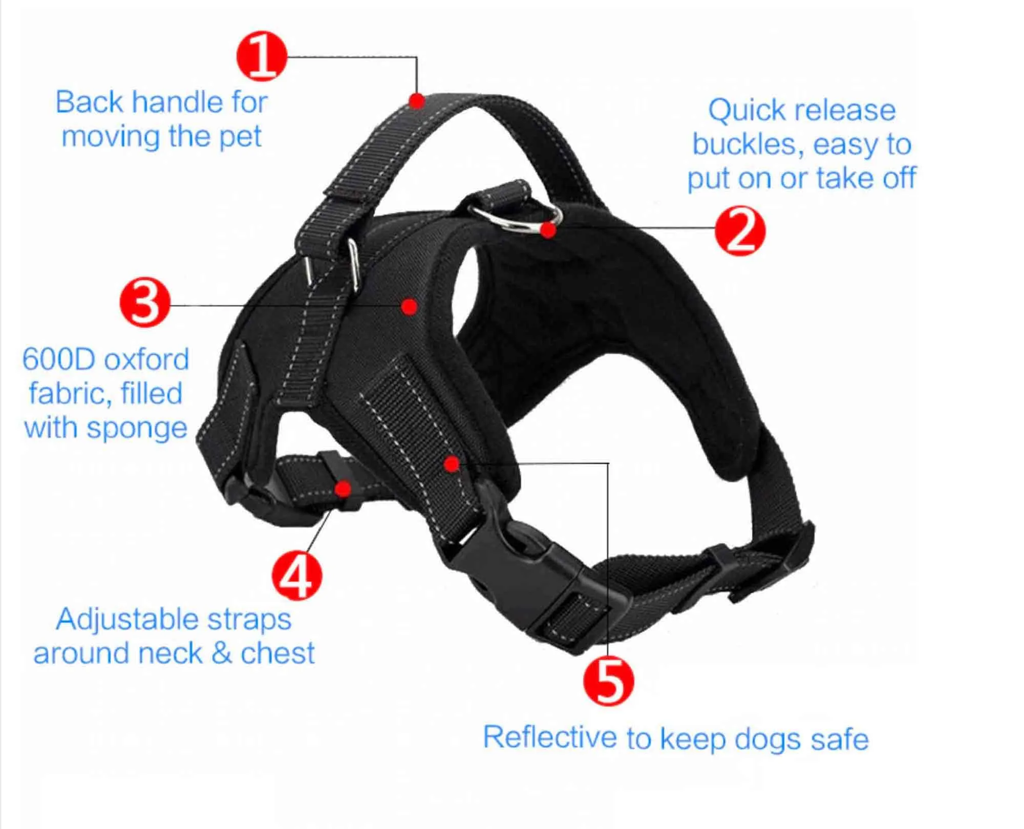 XS Adjustable Safety Dog Harness
