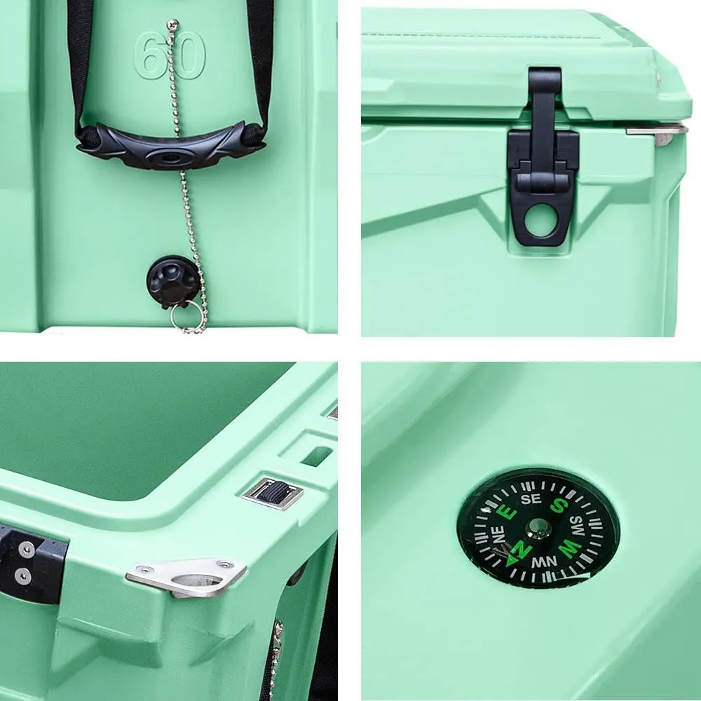 Xspec 60 Qt XL Roto Molded High Performance Camping Cooler Ice Chest | Extra Large Pro Tough Durable Outdoor Overland Rotomolded Hard Cooler