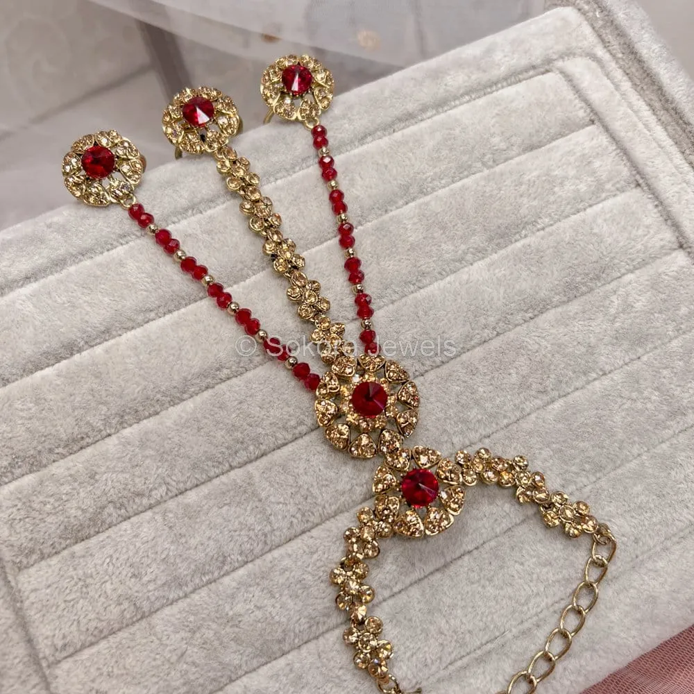 Yasmeen Hand Harness - Maroon