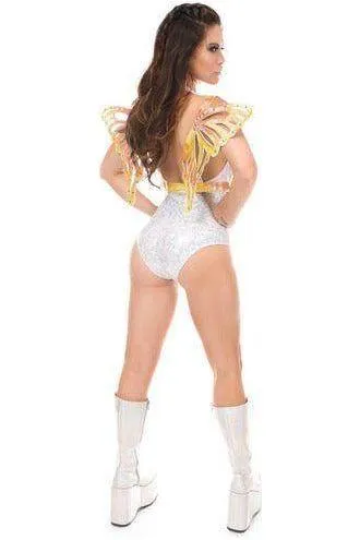 Yellow/Pink Holo Large Butterfly Wing Body Harness