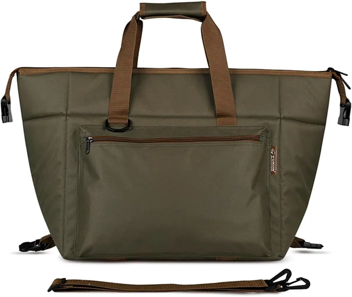 Yukon Outfitters 24 Can Insulated Cooler Bag, Durable Lightweight Leakproof Outdoor Camping Meal & Drink Soft Lunchbox w/Welded Foil Liner, Drop Handle & Shoulder Strap