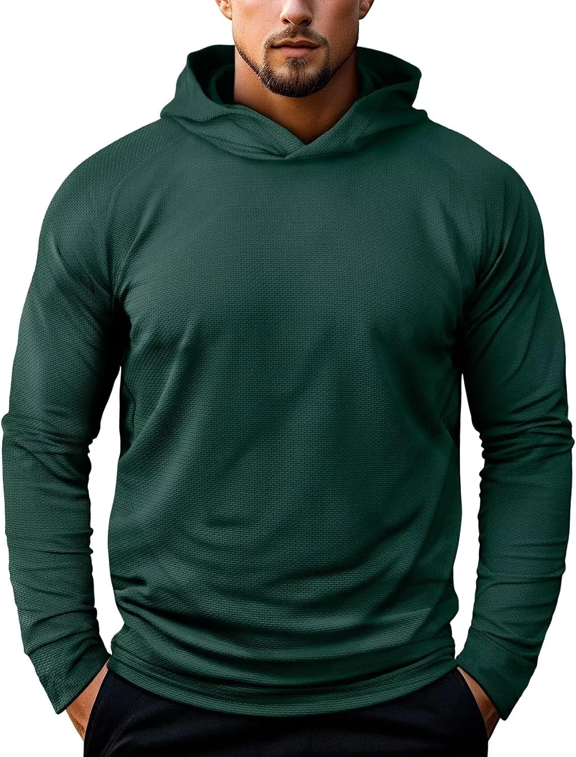 Zengjo Mens Pullover Hoodie Athletic Lightweight Hooded Workout Sweatshirt Moisture Wicking