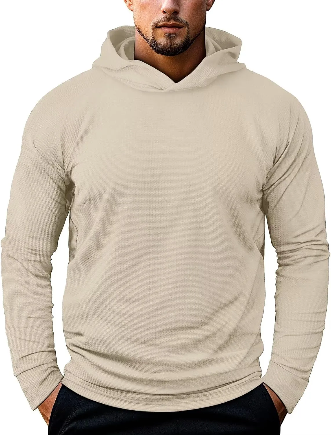 Zengjo Mens Pullover Hoodie Athletic Lightweight Hooded Workout Sweatshirt Moisture Wicking