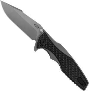 Zero Tolerance Hinderer CF Pocketknife; 3.5-Inch Blade of 20CV Stainless Steel; Titanium Handle with Glow-in-The-Dark Carbon Fiber Overlay, Frame Lock, Made in The USA (0393GLCF)